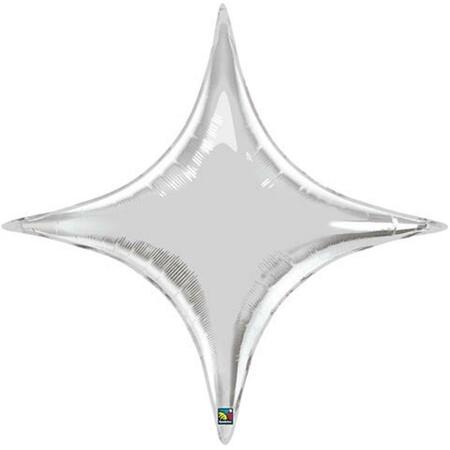LOFTUS INTERNATIONAL 36 in. Starpoint Silver Helium Shape Balloon Q1-5707